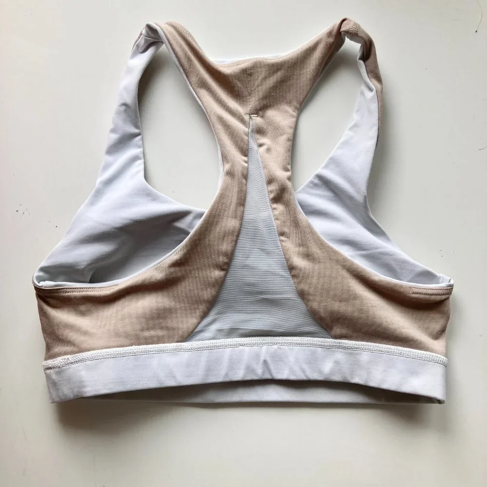LULULEMON White Pale Blue Invigorate Luxtreme Mesh Racerback Sports Bra - Picture 14 of 16